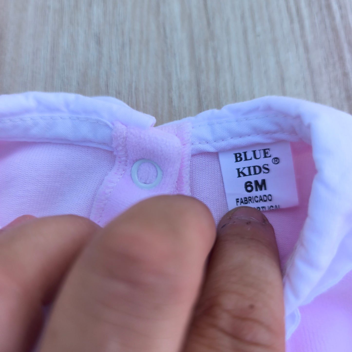 Babygrow Veludo Rosa com Urso Bordado,BlueKids,6 meses