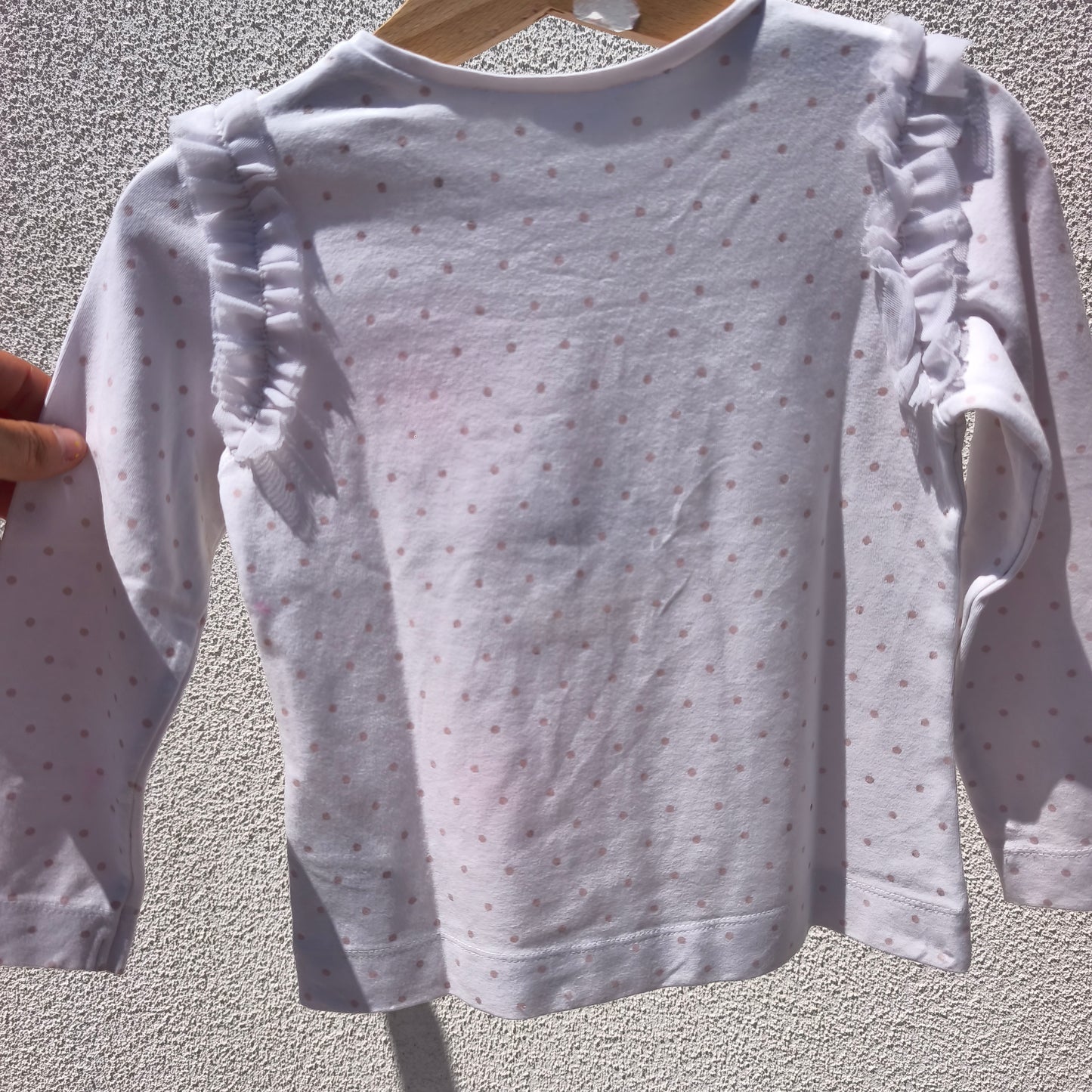 Camisola Mayoral com Folhos e Padrão de Bolinhas