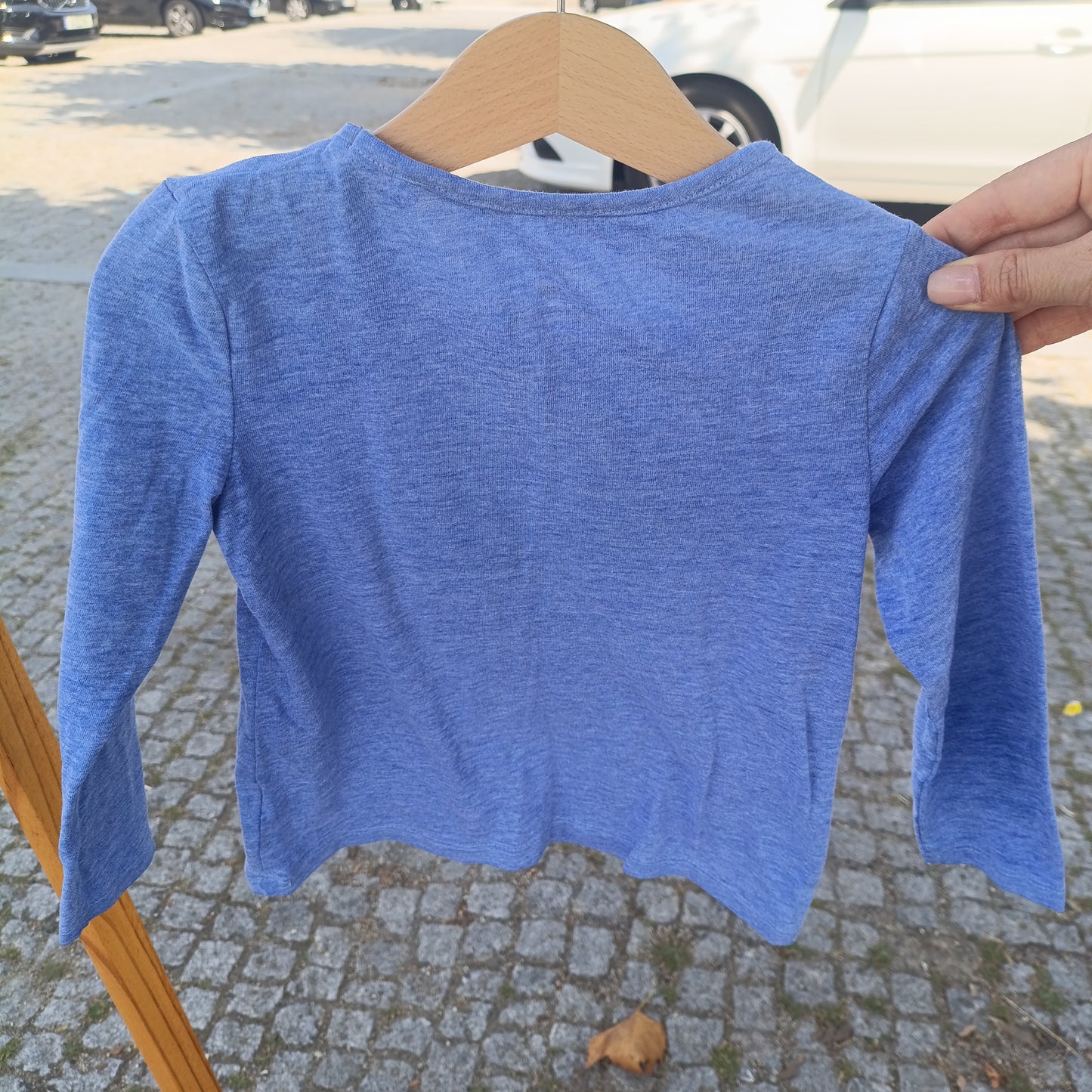 Camisola de Manga Comprida Lupilu Azul com Padrão Zebra e Tutu