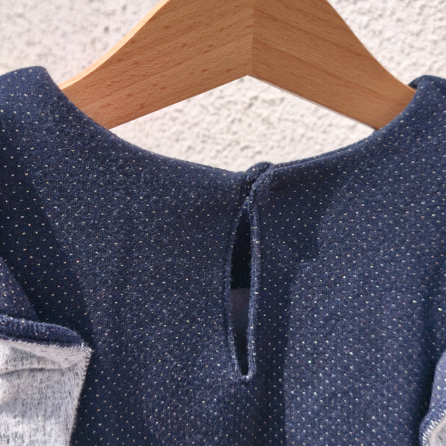 Vestido Azul-Escuro com Brilhos e Bordado Mayoral – 4 Anos
