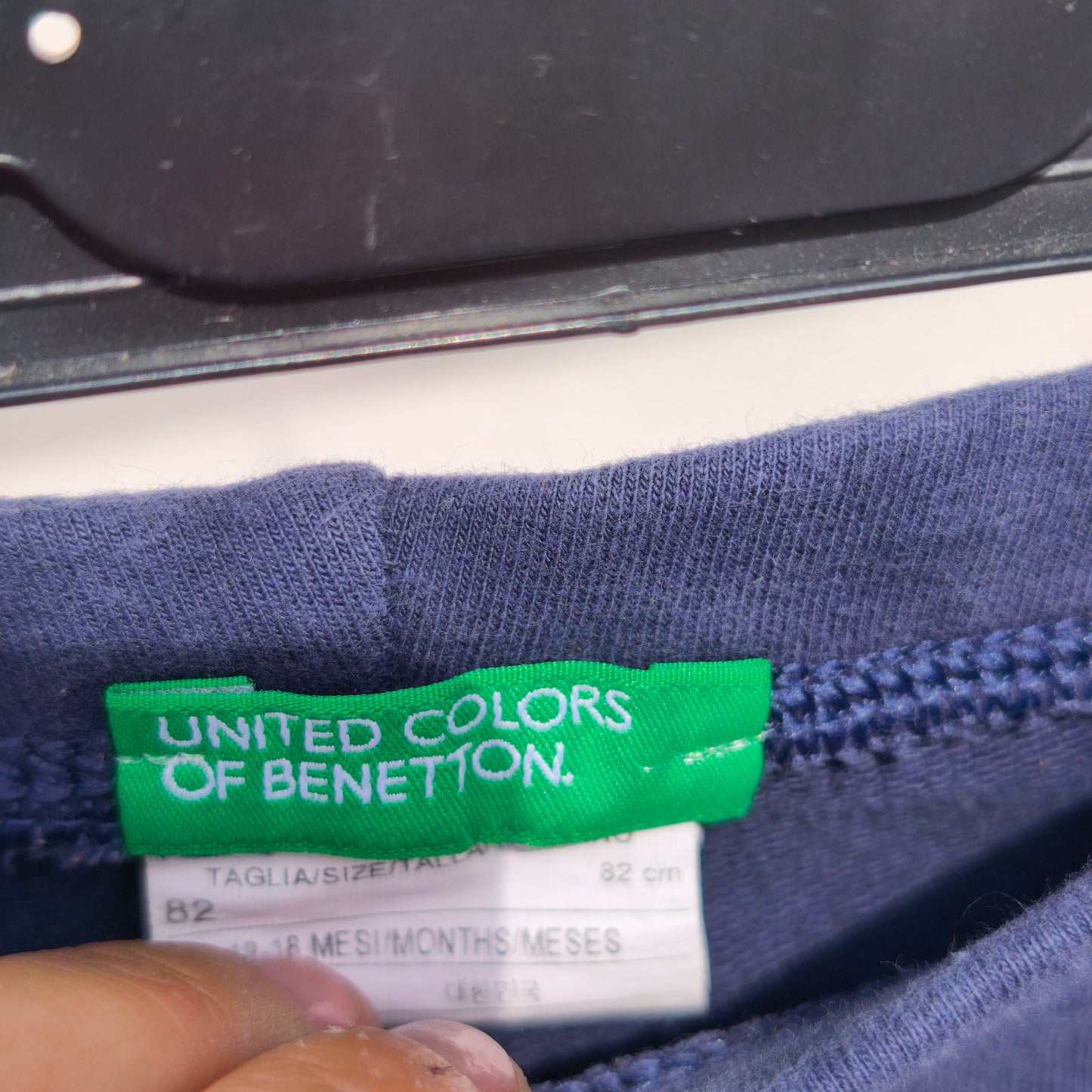 Leggings Benetton Color Block Azul, Rosa e Branco – 1-3 Meses (56 cm)