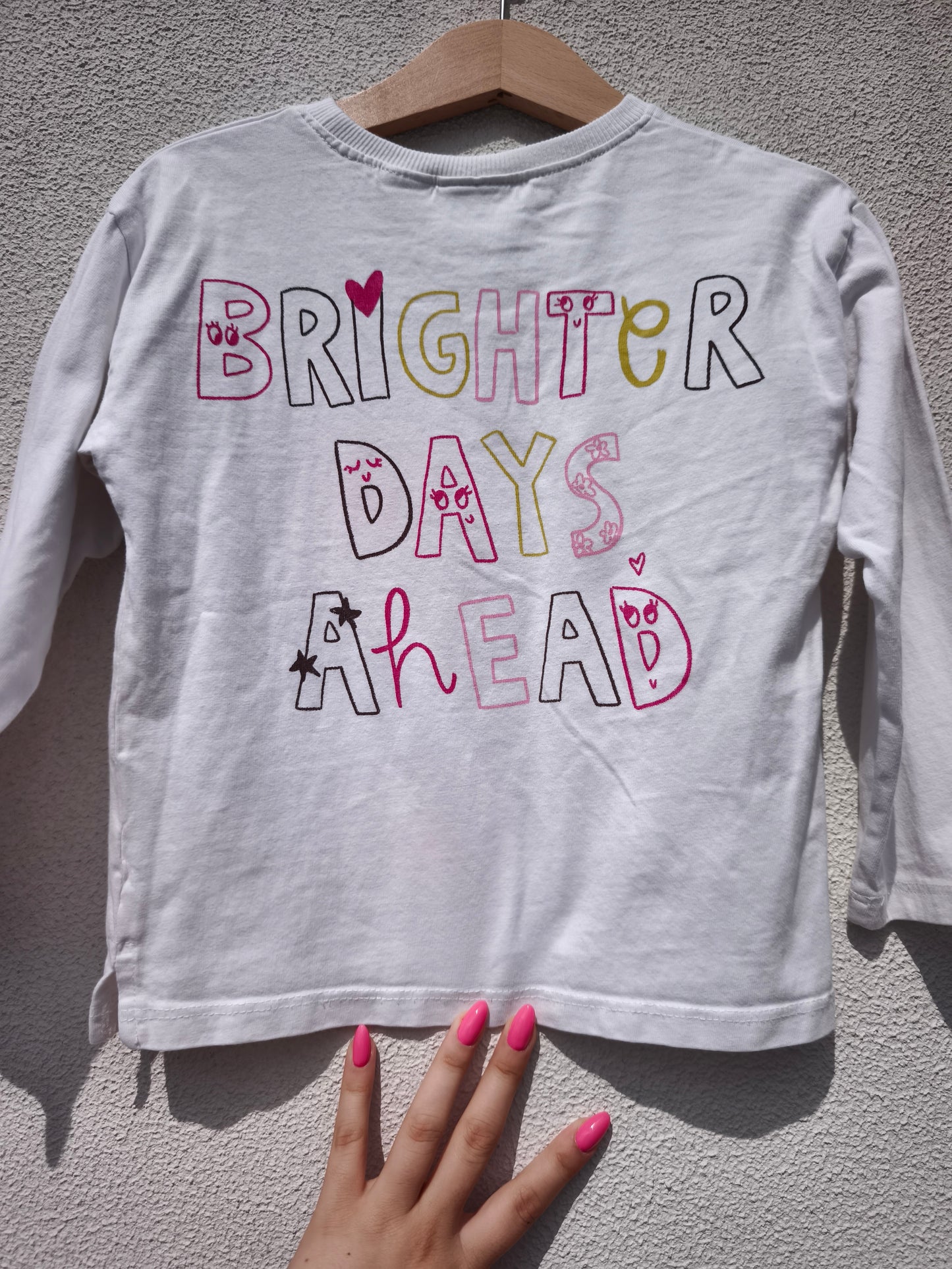 Camisola Branca com Corações – Zara-4 anos