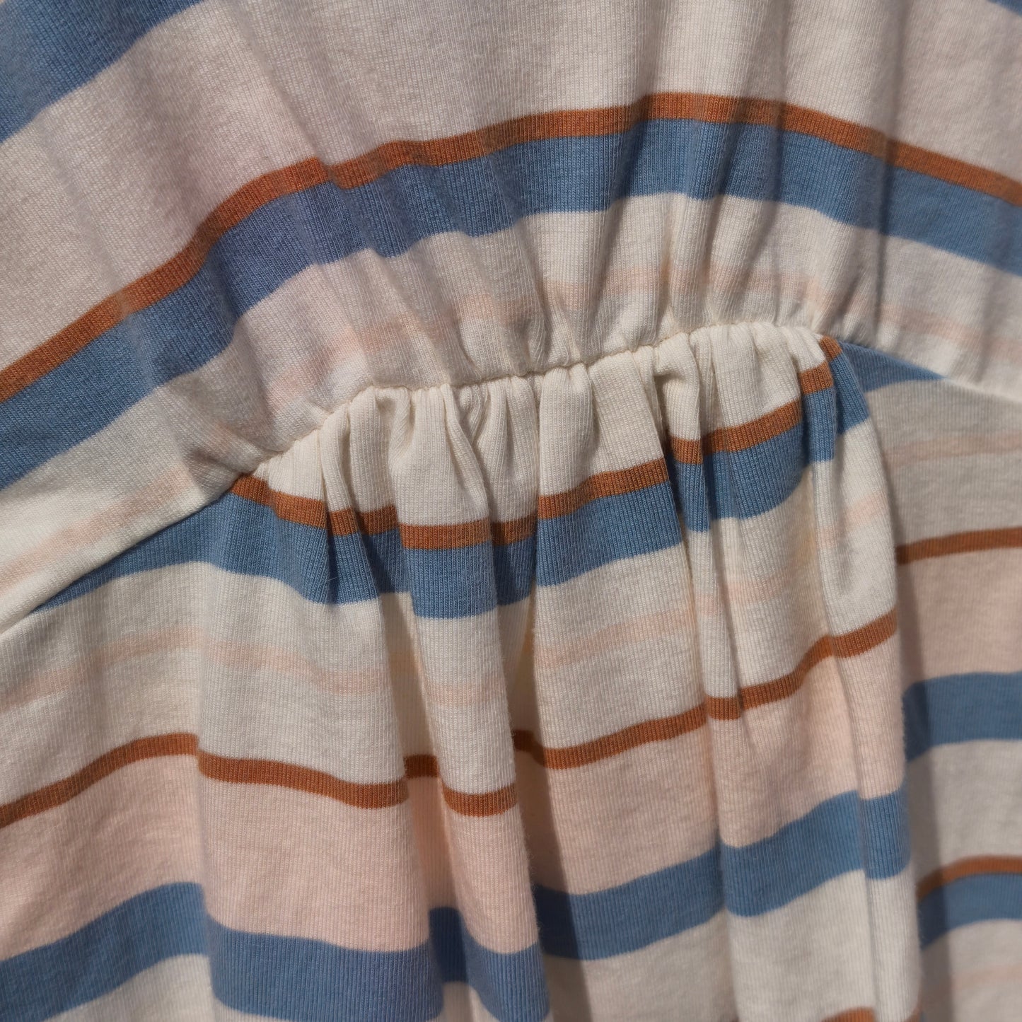 Vestido Absorba Às Riscas Azul e Bege – Novo com Etiqueta – 18 Meses