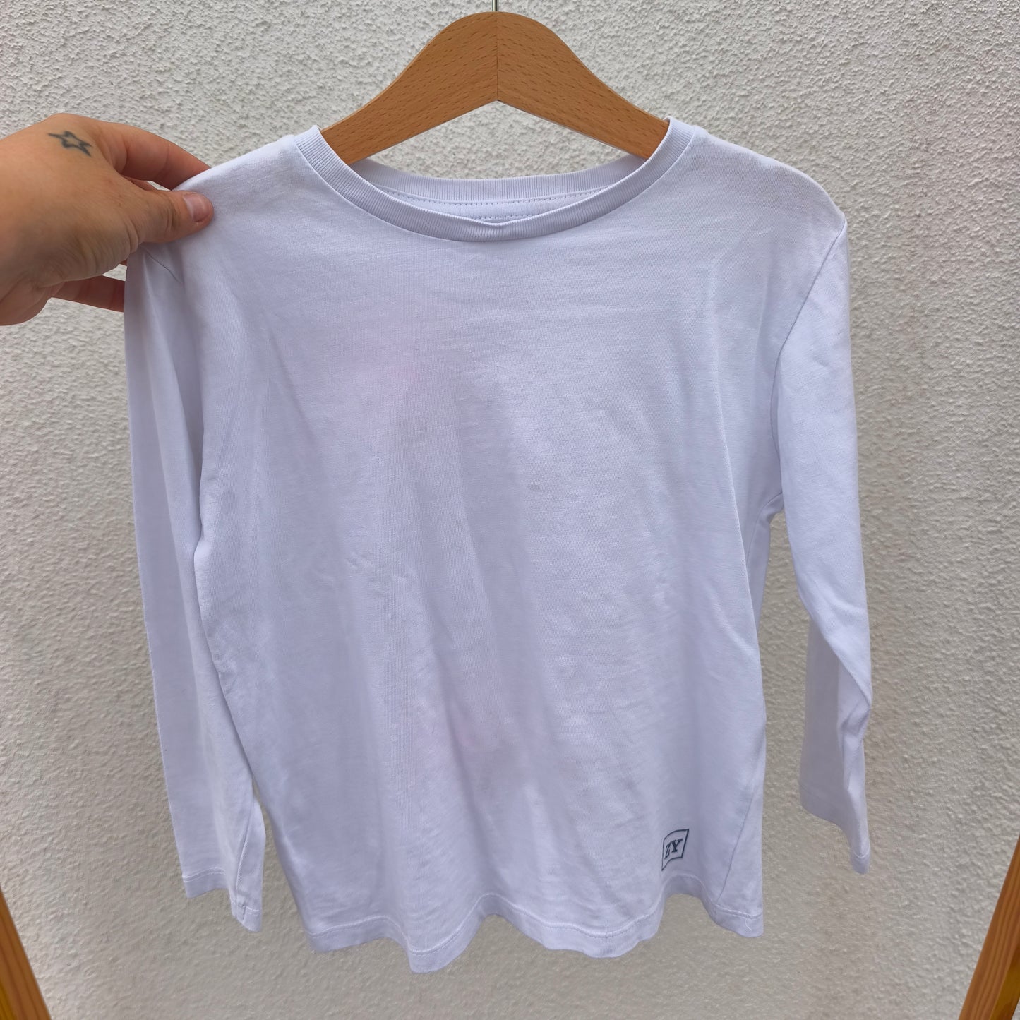 Camisola Básica Branca de Manga Comprida ZY Boy