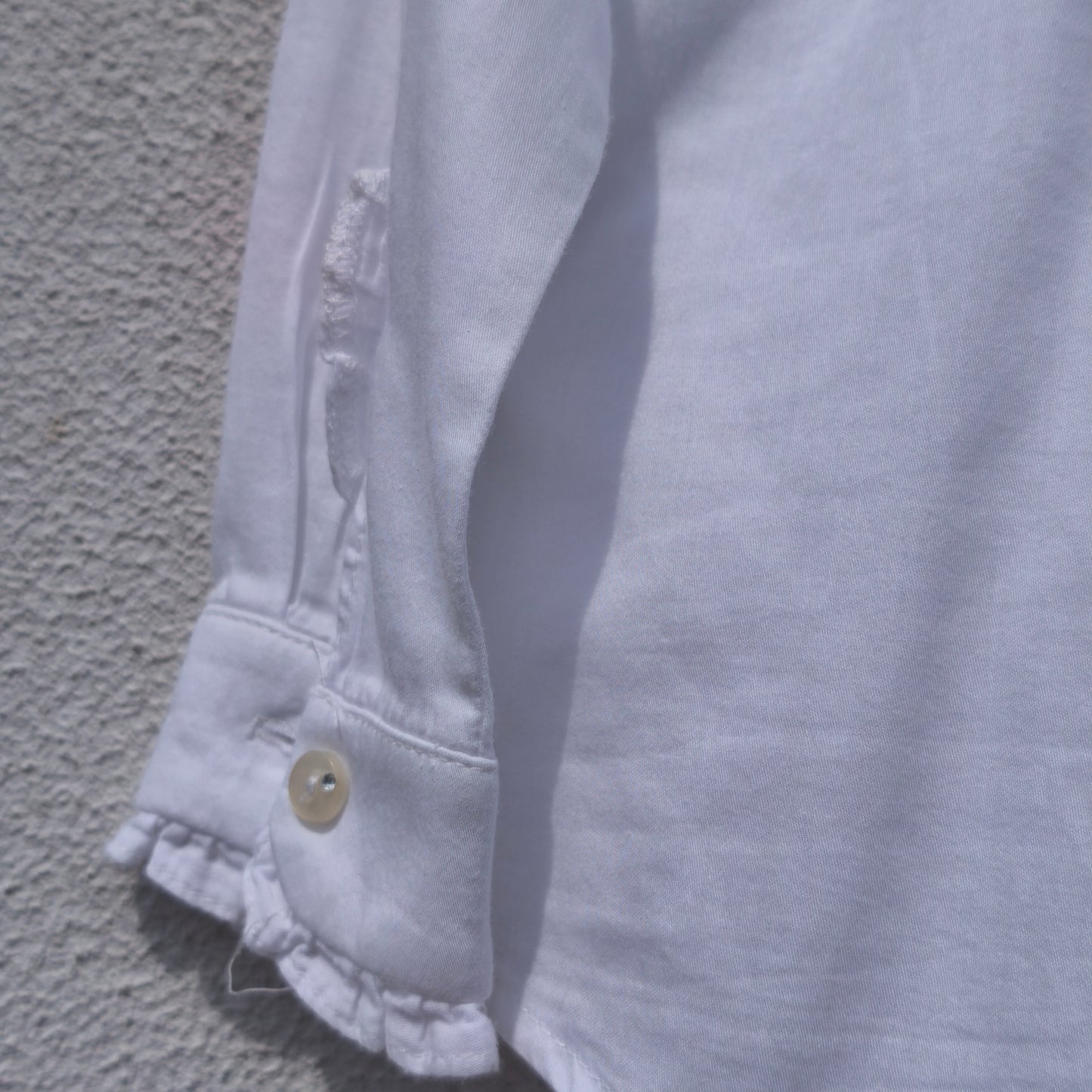 Camisa Branca Clássica com Gola em Folho – Mayoral-3 anos