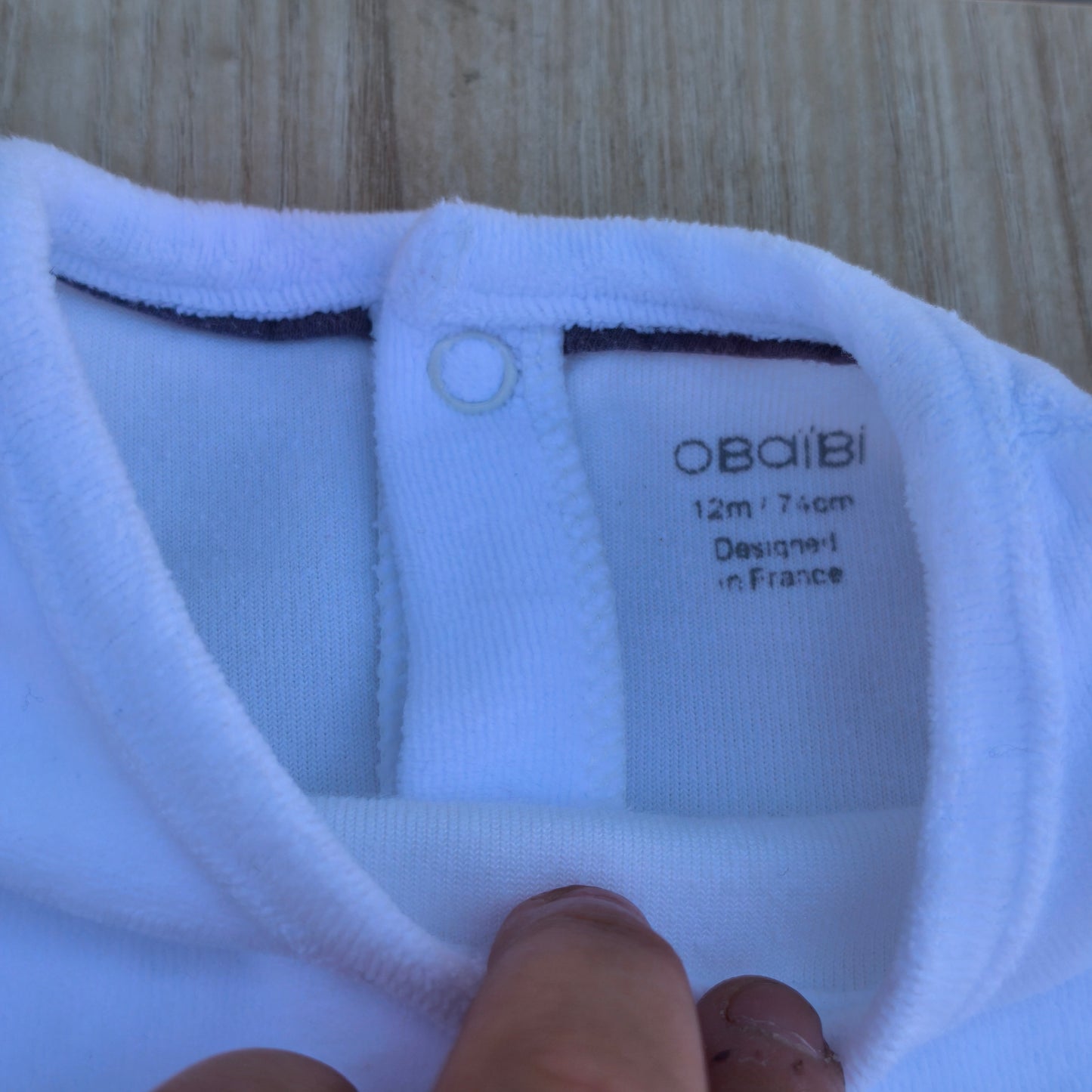 Pijama de 2 Peças Obaïbi em Veludo com Baleia – 12 Meses (74 cm)