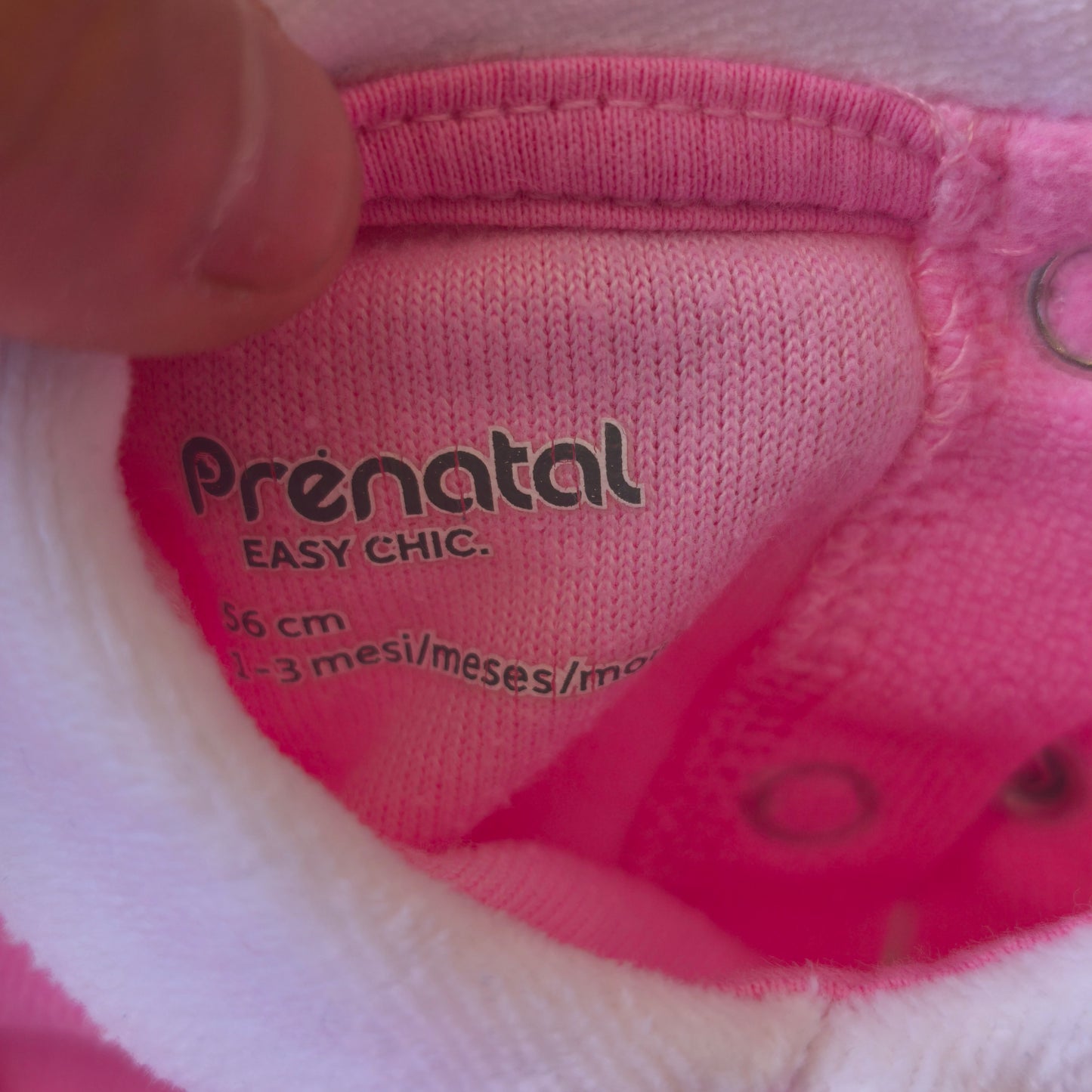 Babygrow de Veludo Rosa "Big Hug" – Prénatal