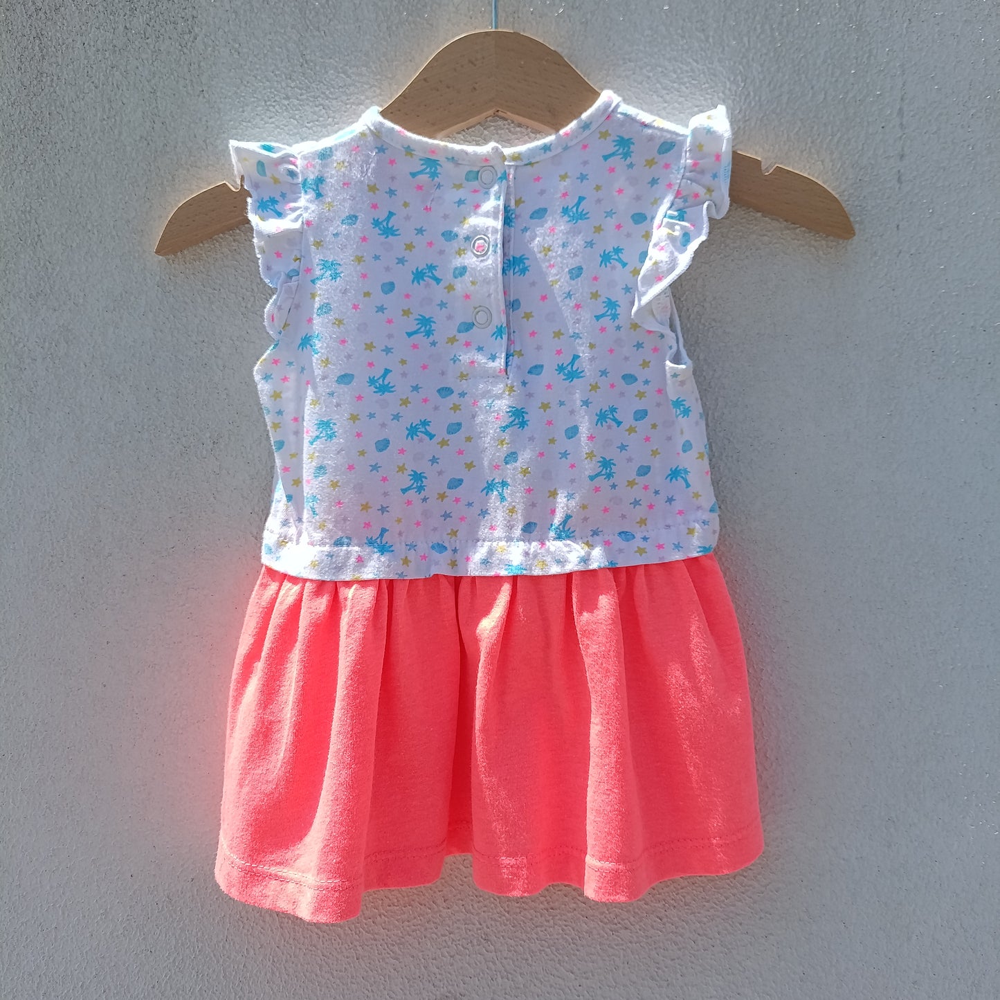 Vestido de Verão Tissaia "Hello Summer" Coral – 3 Meses