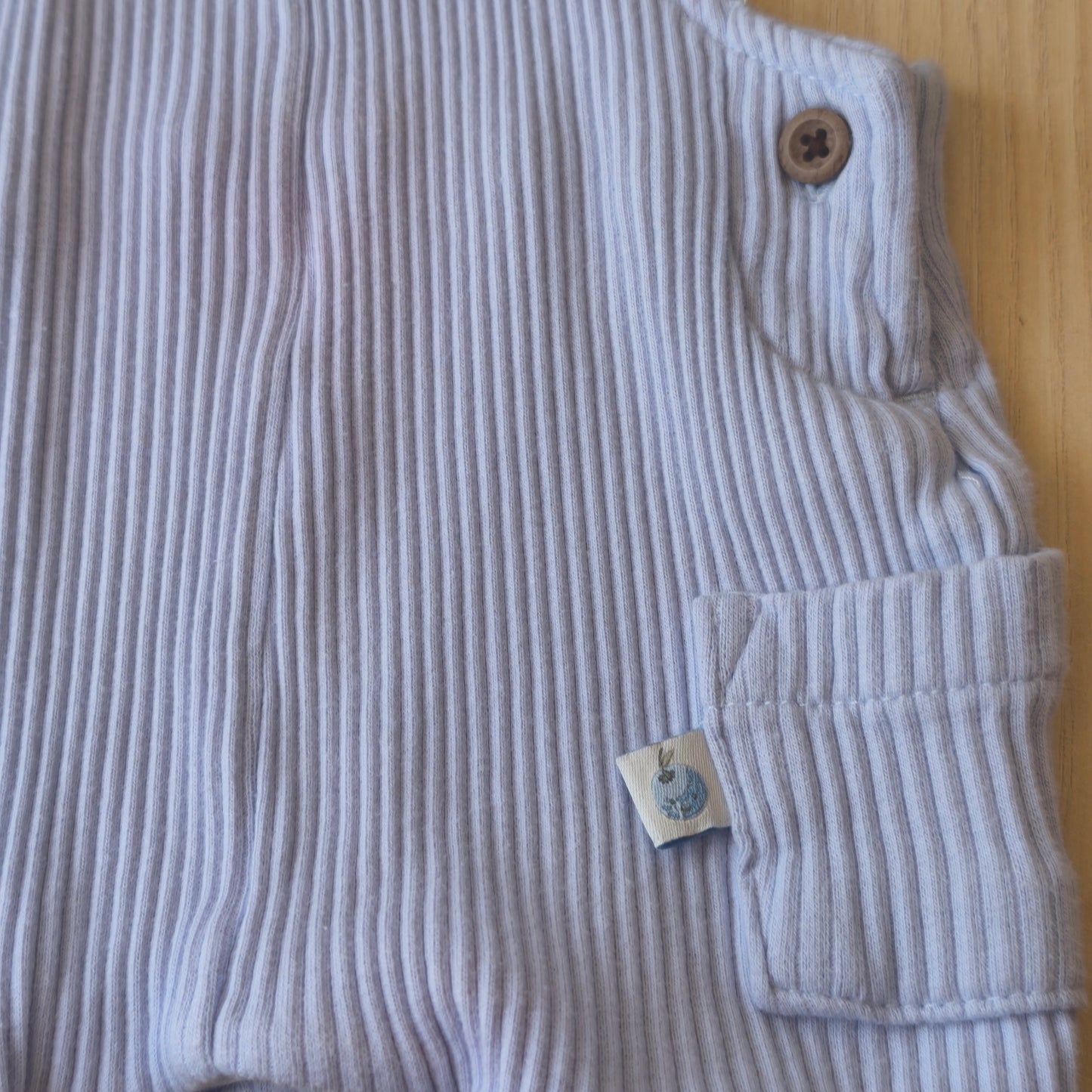 Jardineiras de Malha Canelada Azul Bebé – Primark Cares