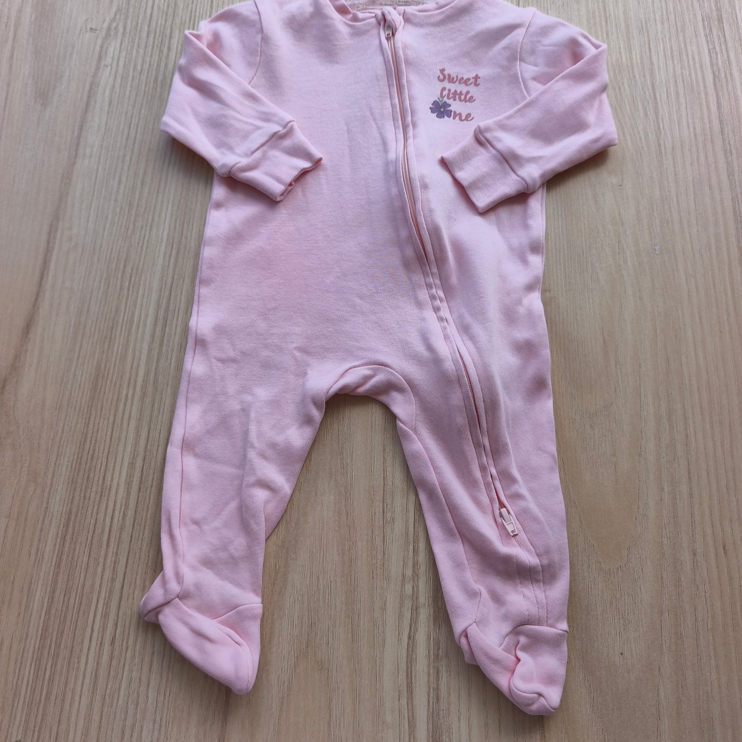 Pijama Macacão Primark "Sweet Little One" Rosa – 0-3 Meses (62 cm)