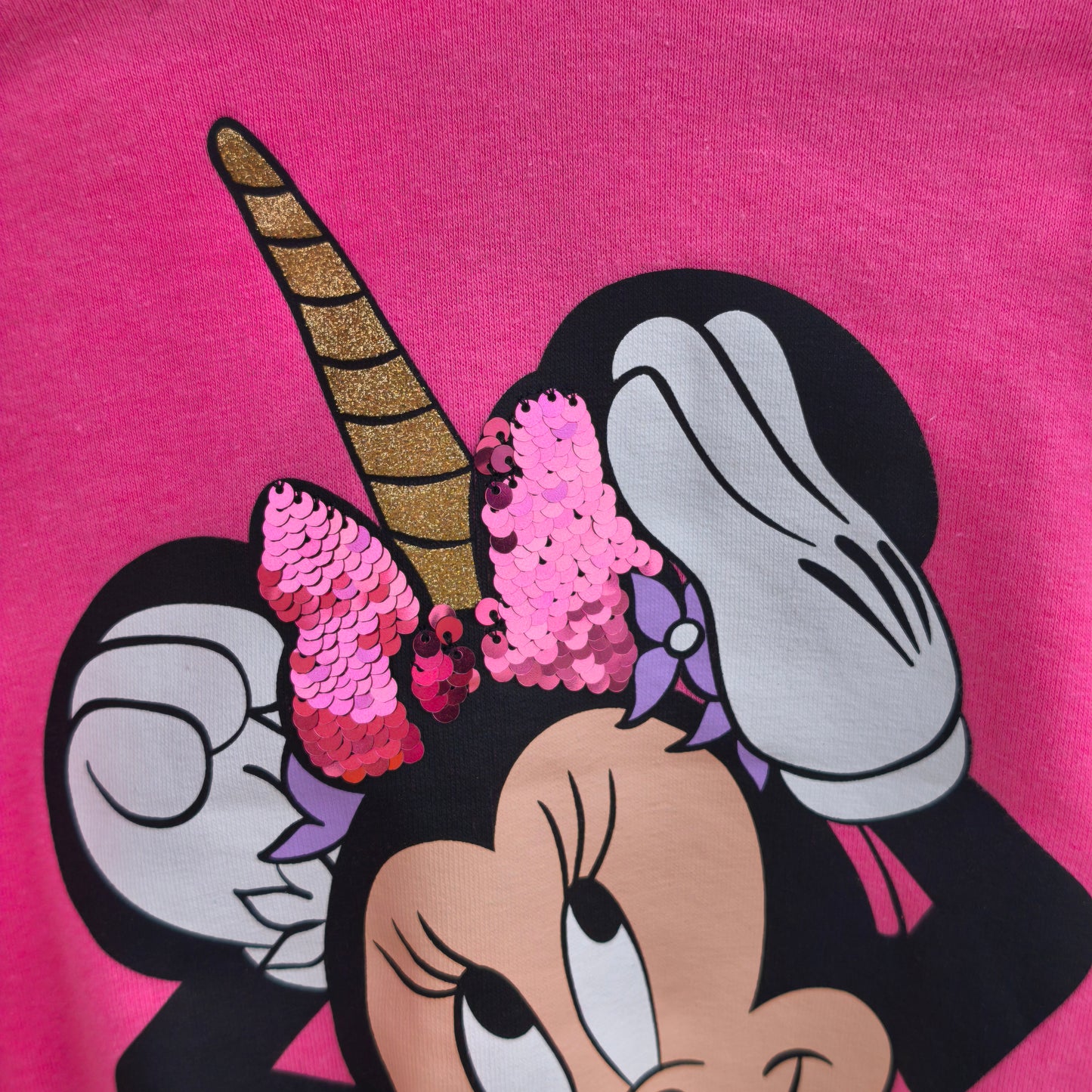 Sweatshirt de Capuz Rosa Minnie Mouse. C&A. 2 anos