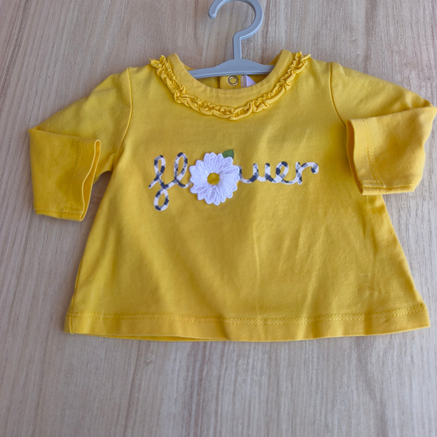 Camisola Mayoral Mostarda "Flower" com Margarida – 0-1 Meses (55 cm)