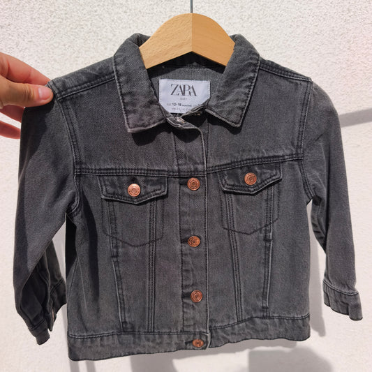 Blusão de Ganga Zara Baby Cinzento – 12-18 Meses (86 cm