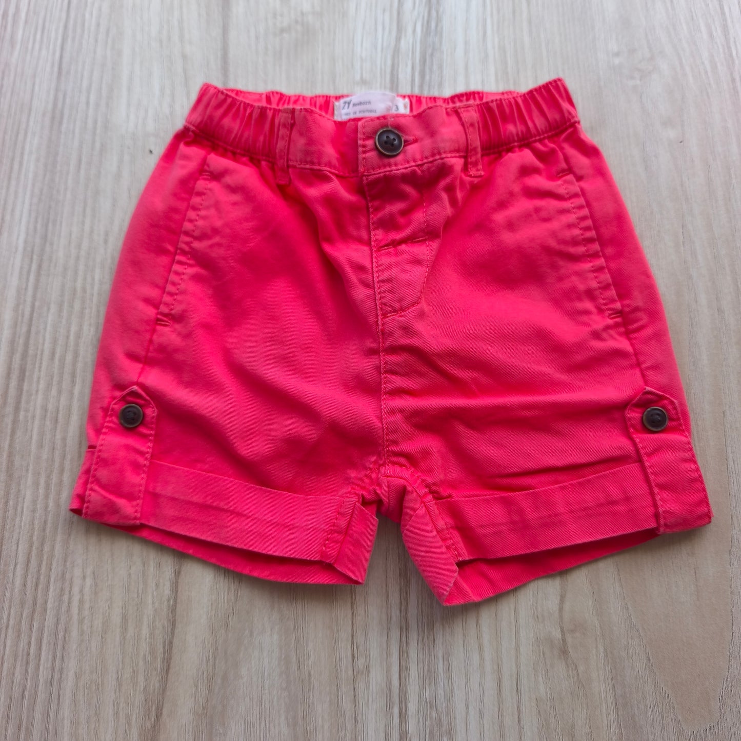 Calções de Tecido Zippy (ZY) Cor-de-Rosa Forte / Coral – 1-3 Meses (56-62 cm)