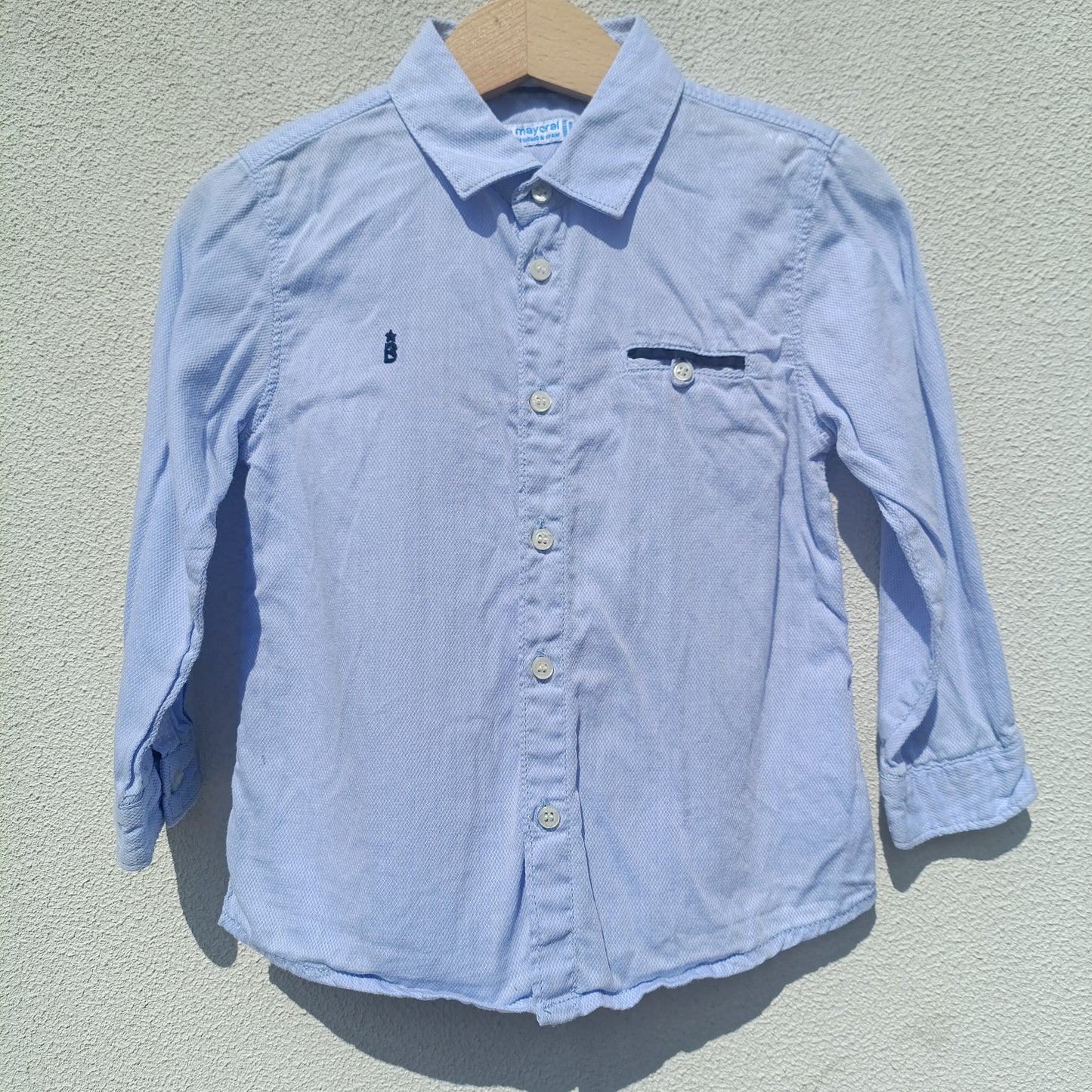 Camisa Manga Comprida Azul Mayoral – 24 Meses (92 cm)