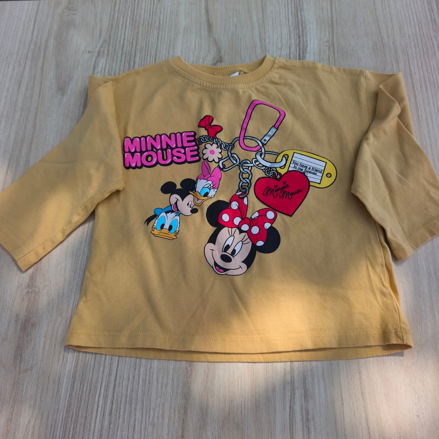 Sweat-shirt / Camisola Zara Kids "Minnie Mouse & Friends" Mostarda – 4-5 Anos (110 cm)