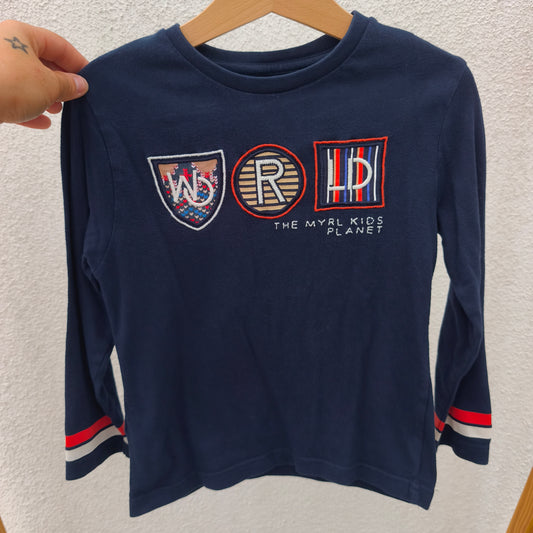 T-shirt de Manga Comprida Mayoral "World" 5-6 anos