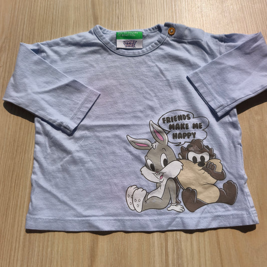 Camisola de Manga Comprida Azul-Claro "Looney Tunes"