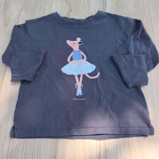 Camisola Zara Kids Azul-Escuro "Ratinha Bailarina" – 3-4 Anos (104 cm)