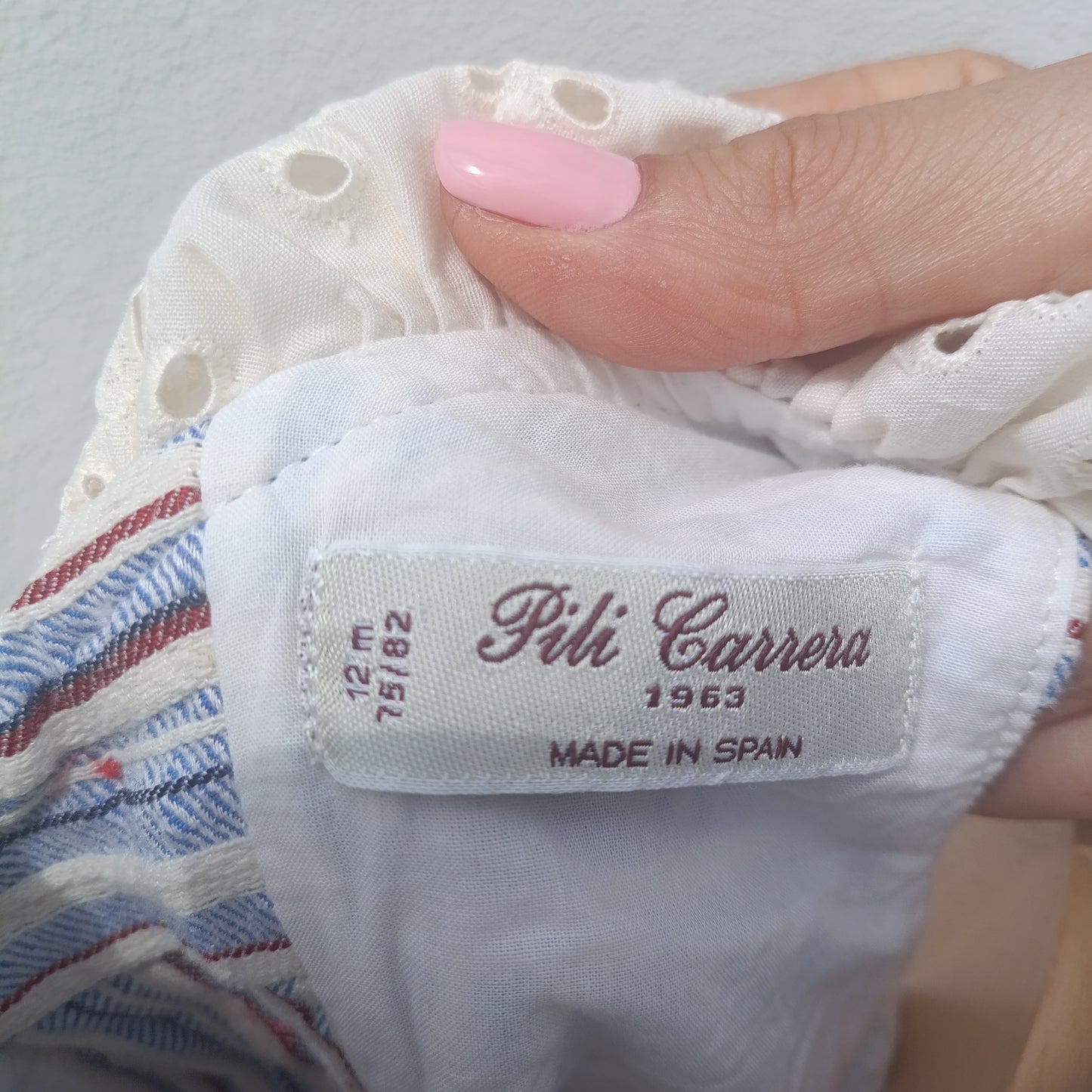 Vestido de Cerimónia Marinheiro Pili Carrera – 12 Meses (75–82 cm)