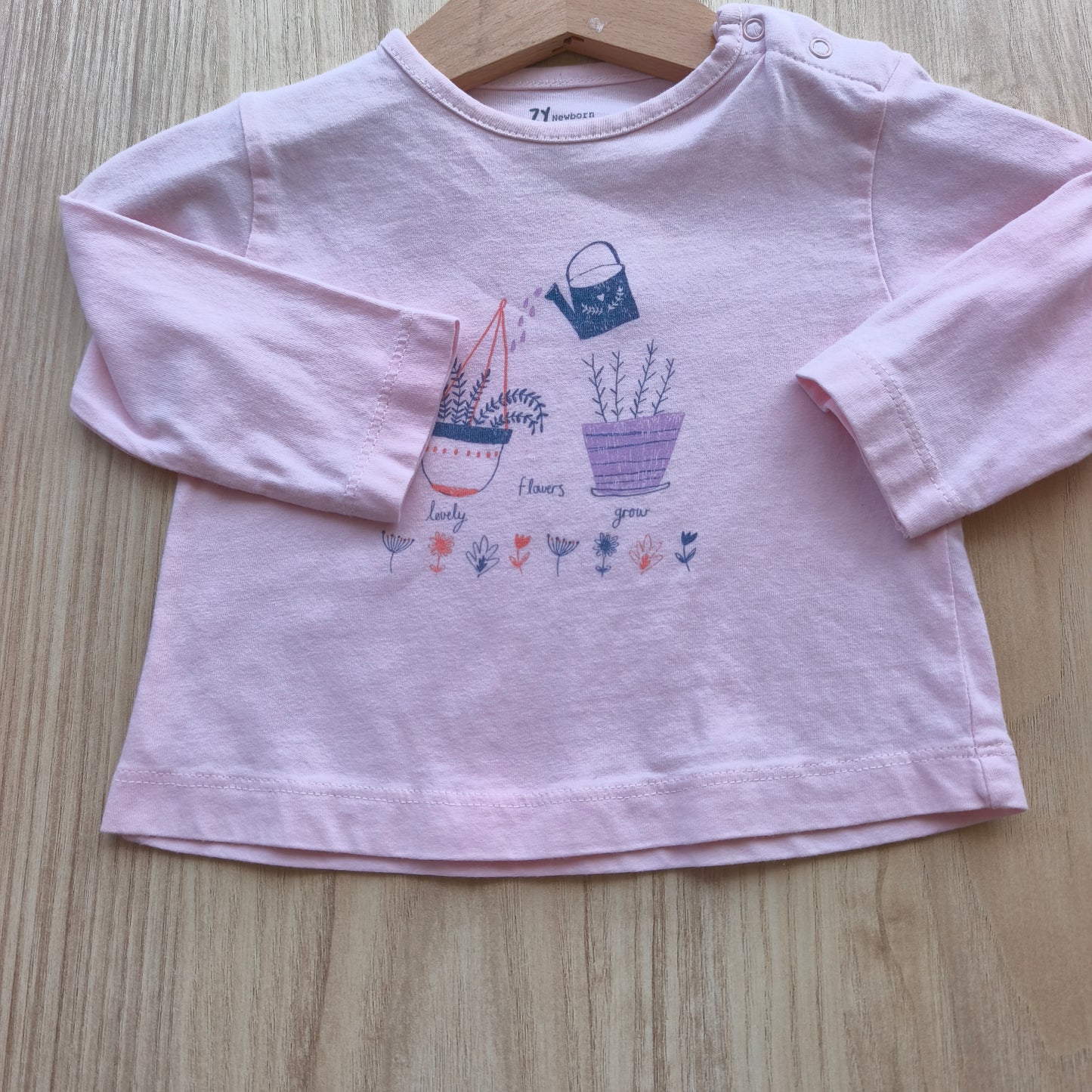 Camisola Rosa ZY Newborn "Jardinagem" – 1-3 Meses