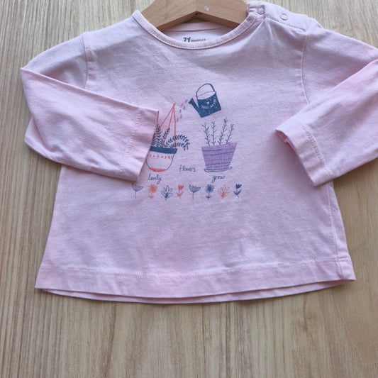 Camisola Rosa ZY Newborn "Jardinagem" – 1-3 Meses