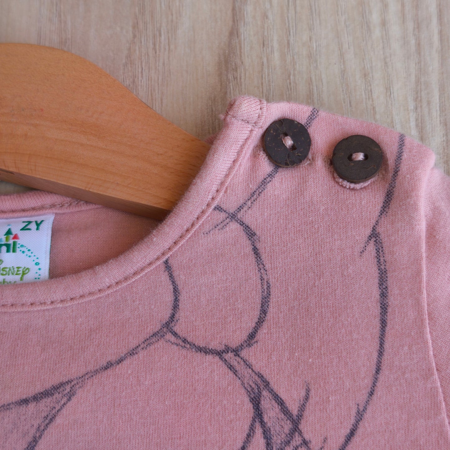 Camisola Zippy Disney Minnie Mouse Rosa-Velho com Folho – 6/12 meses