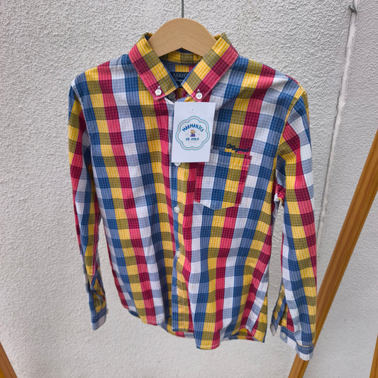 Camisa de Quadros Multicolor Mayoral 6-12 anos
