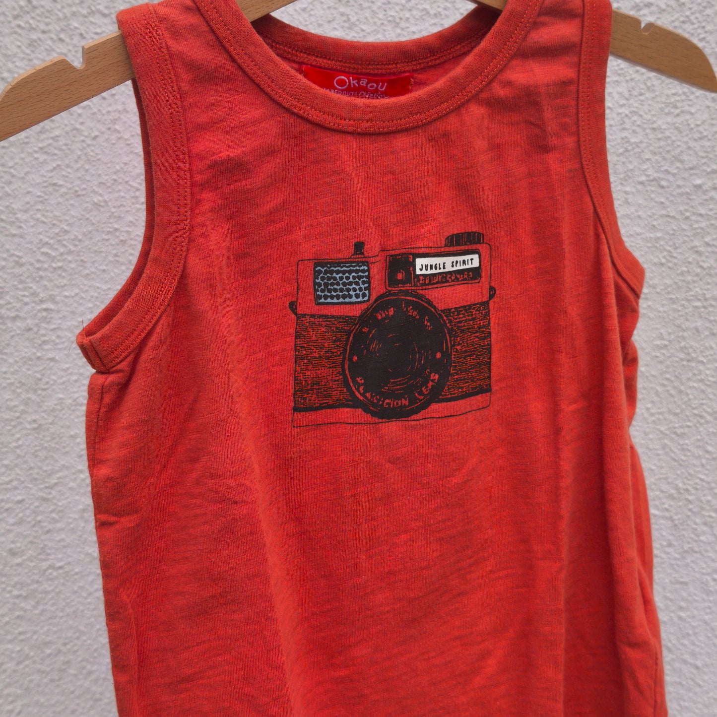 Camisola de Alças Laranja Okaïdi (La Redoute) - 4 Anos