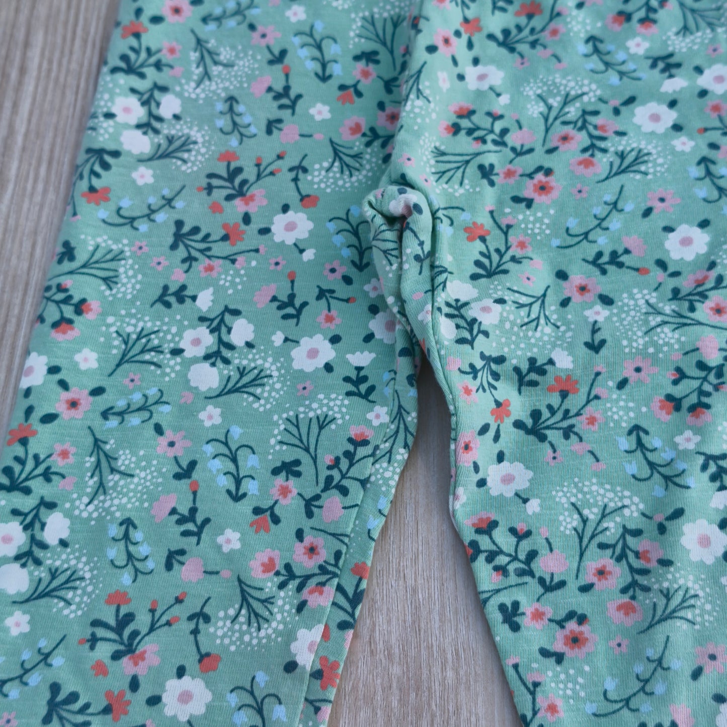 Leggings C&A "Happy Girls Club" Floridas Verde-Água – 4 Anos (104 cm)