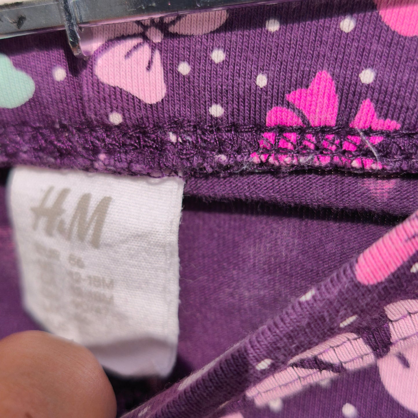 Leggings H&M Roxas com Padrão de Laços Coloridos – (Ajustar Tamanho)