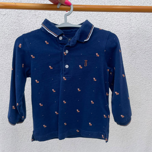 Polo Manga Comprida Azul-Escuro Mayoral – 12M (80 cm)