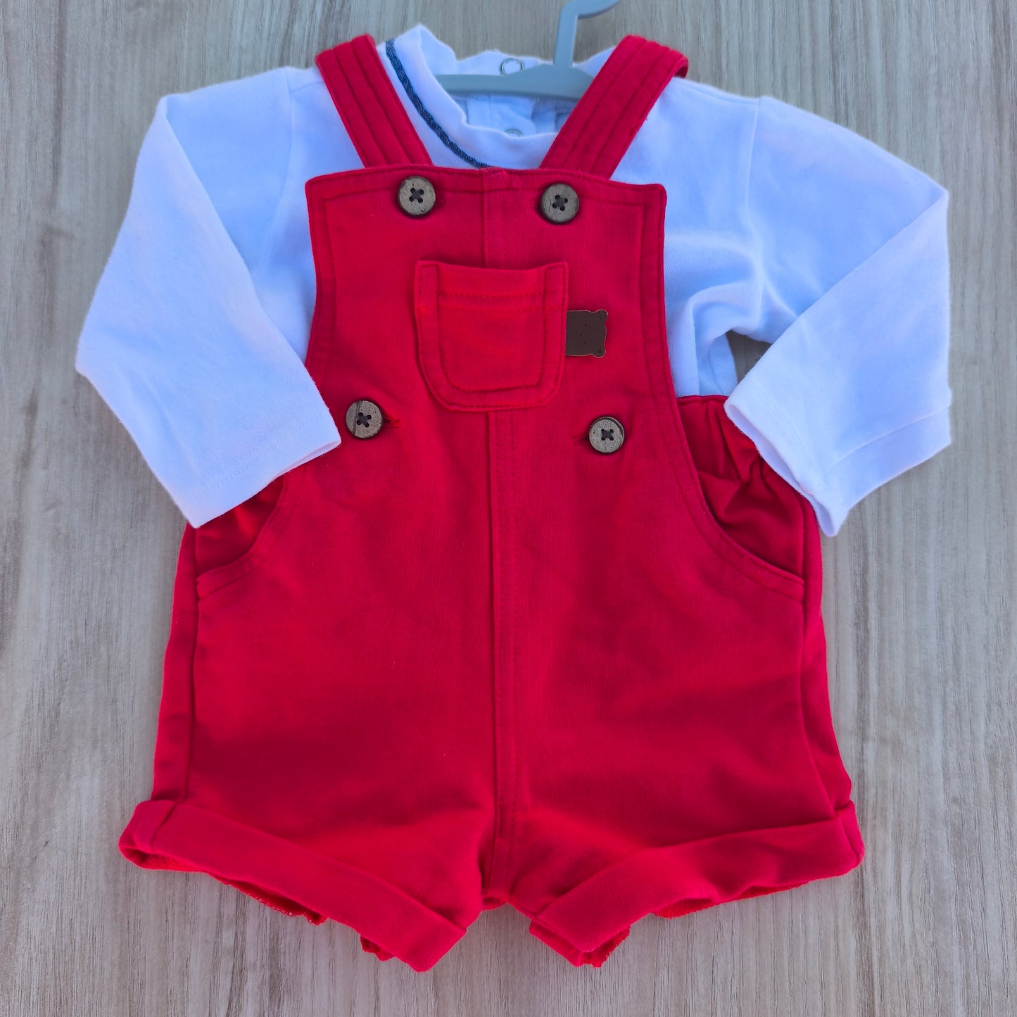 Conjunto Fofo Vermelho Mayoral + Body Branco My First Chicco – 0-1M (52 cm)