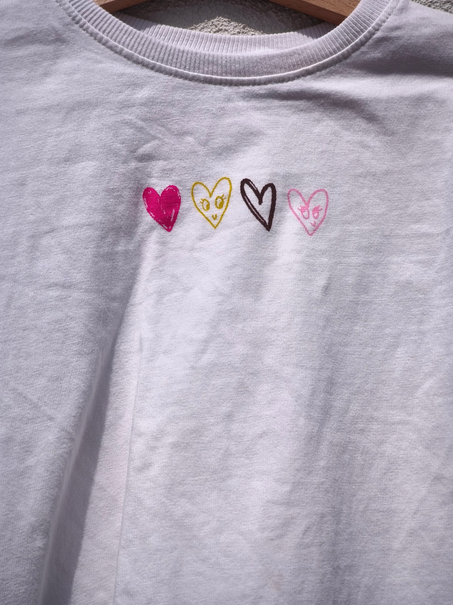 Camisola Branca com Corações – Zara-4 anos