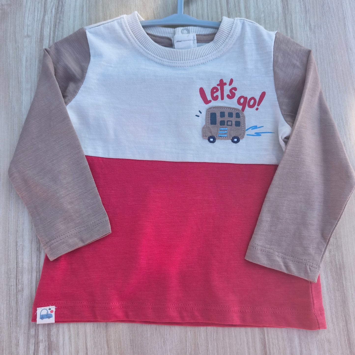 Camisola Bloco de Cores, Blukids, 9-12 meses.