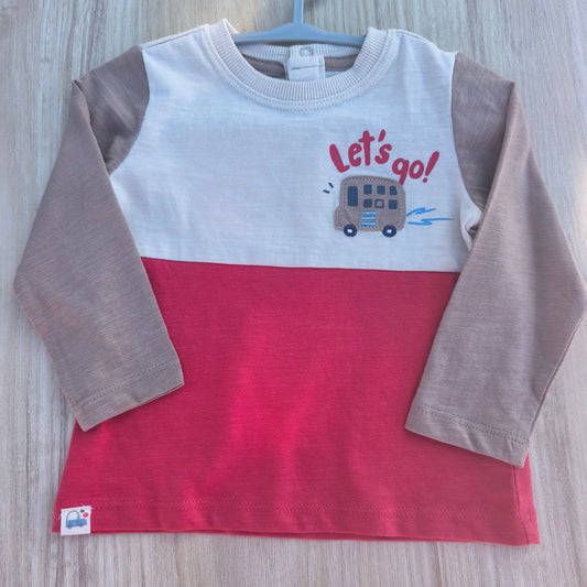 Camisola Bloco de Cores, Blukids, 9-12 meses.