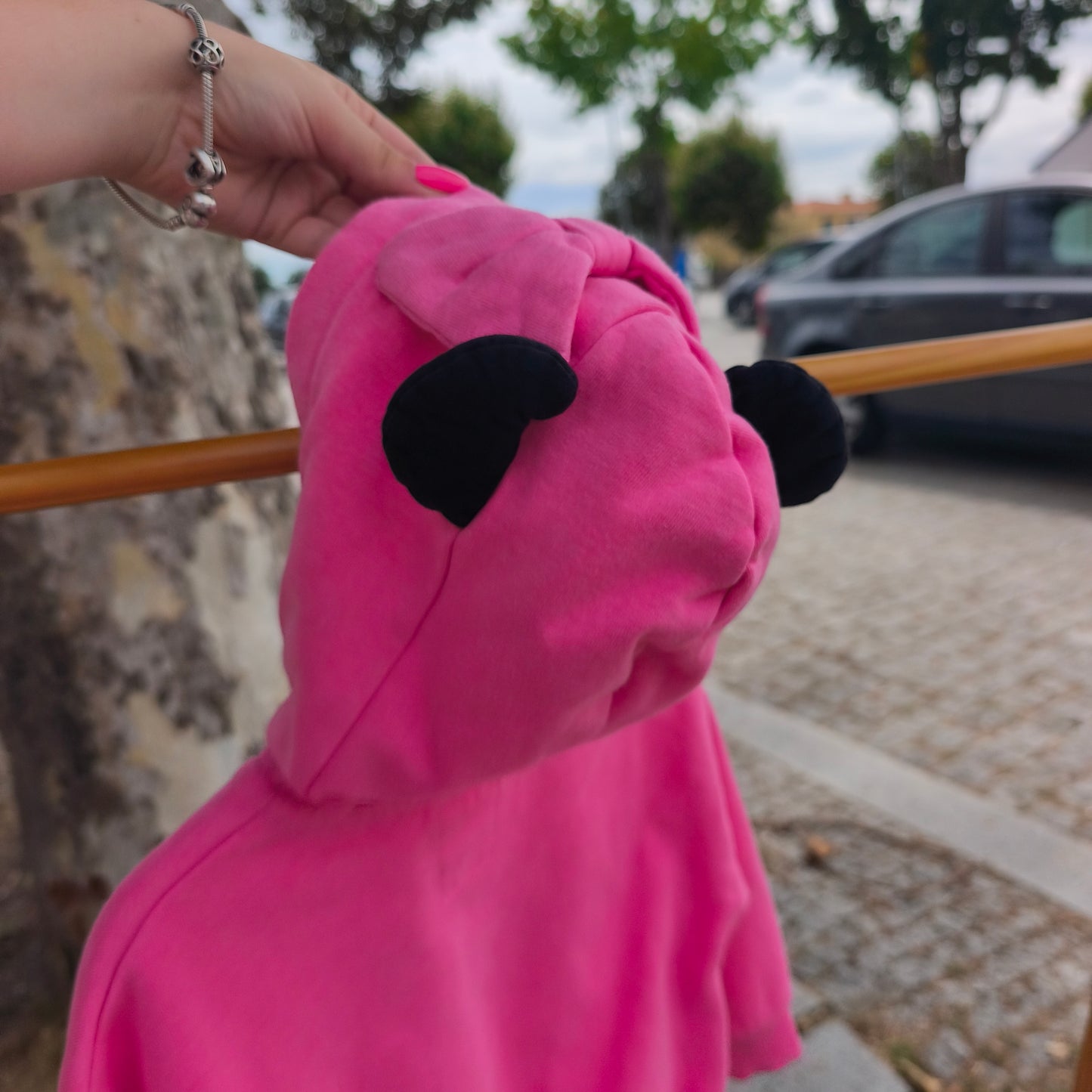 Sweatshirt de Capuz Rosa Minnie Mouse. C&A. 2 anos