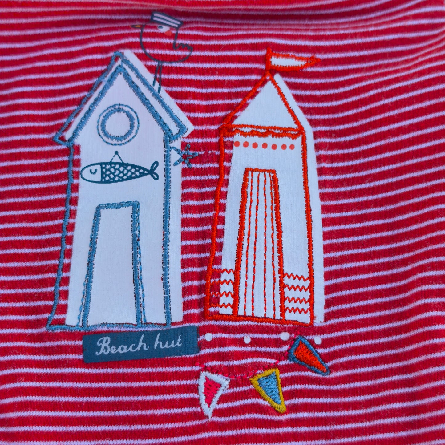 Macacão de Verão a Riscas Vermelhas Orchestra "Beach Hut" – 3M (60 cm)