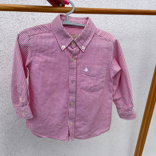 Camisa Manga Comprida a Riscas Rosa Sfera Baby – 12-18M (74-82 cm)