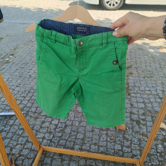 Calções Chino de Menino Mayoral Verde-Alface 6-12 anos