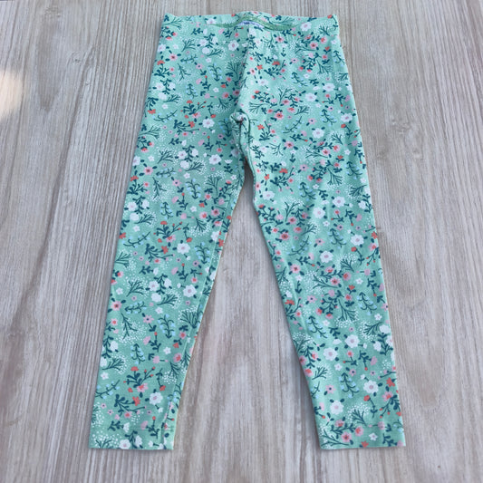 Leggings C&A "Happy Girls Club" Floridas Verde-Água – 4 Anos (104 cm)