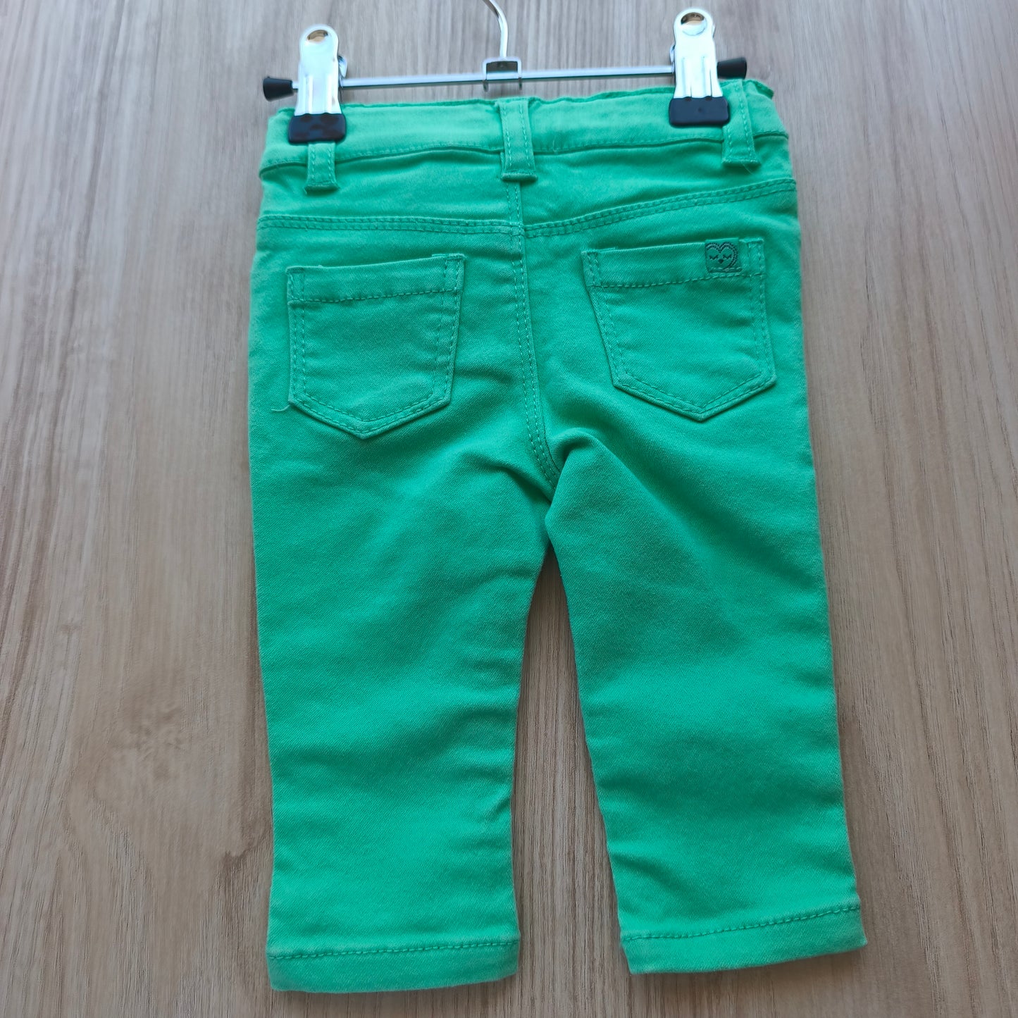 Calças de Sarja Verde Vertbaudet – 3 Meses (60 cm)