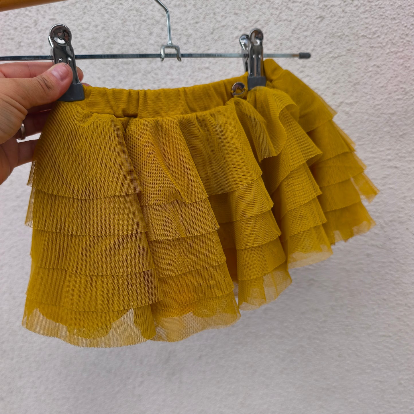 Saia de Tule com Folhos Mayoral Mostarda – 9 Meses (74 cm)