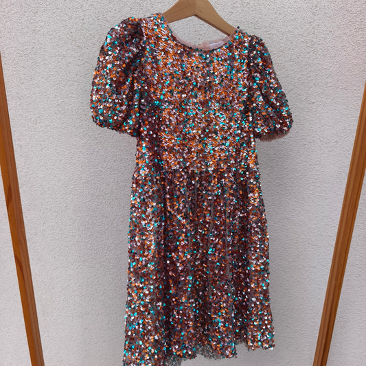 Vestido de Lantejoulas Multicolor Zara Kids 6-12 anos