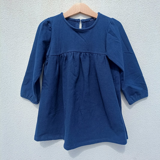Vestido / Túnica de Algodão Azul-Marinho –