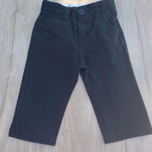 Calças Chino Pretas. Zippy. 9-12 meses