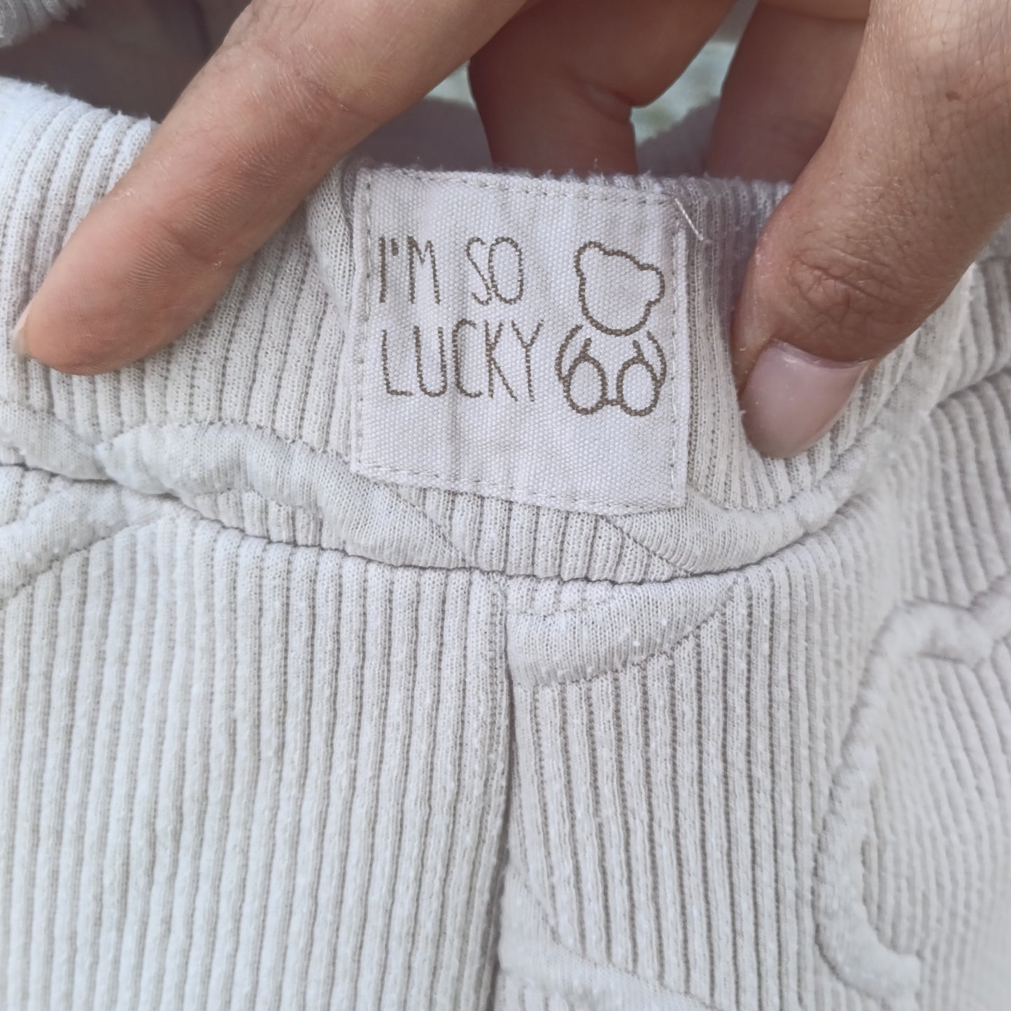 Conjunto de Camisola e Calças Mayoral Bege com Relevo de Ursos