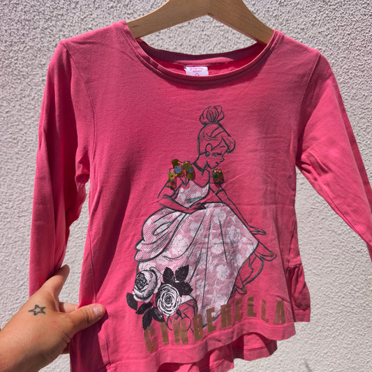 T-shirt de Manga Comprida Cinderela Disney – 3-4 anos