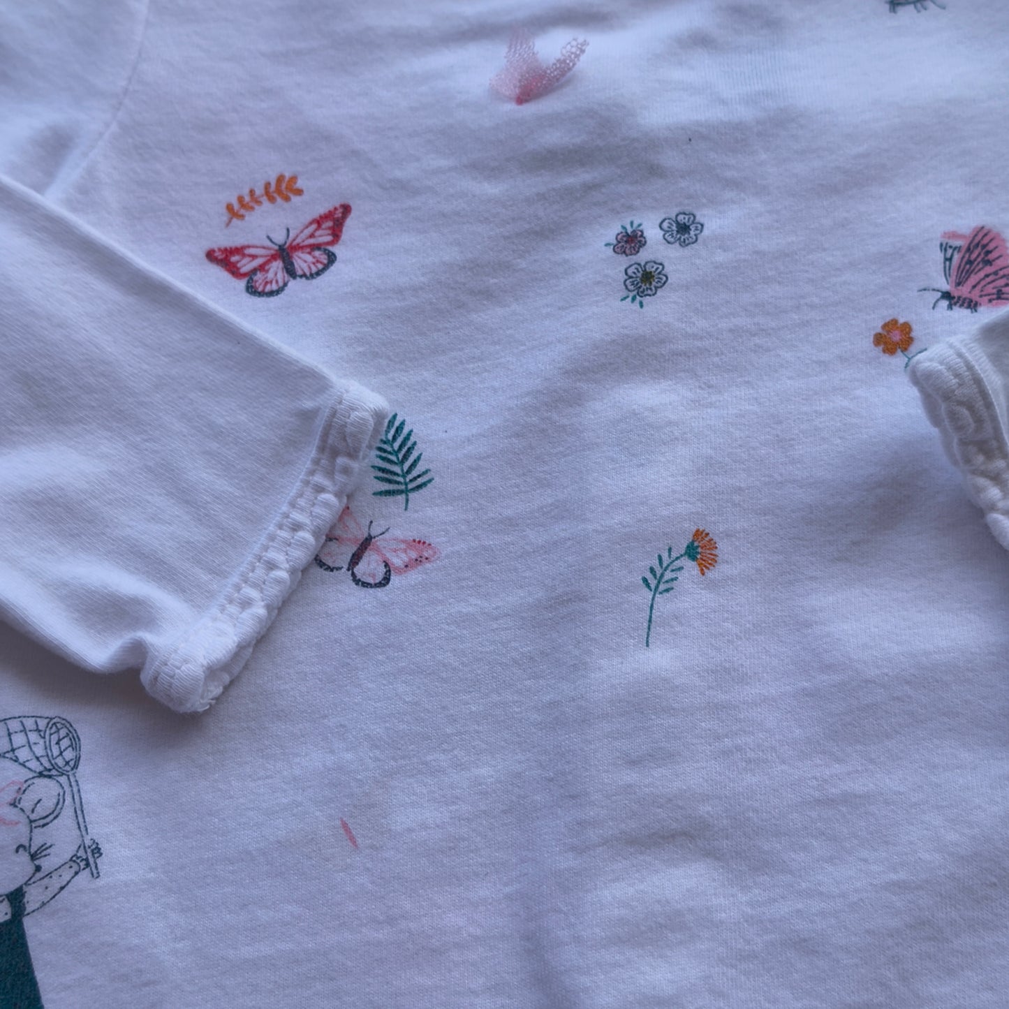 Blusa Sergent Major Branca com Estampa Ilustrada e Botões – 3 Meses (59 cm)