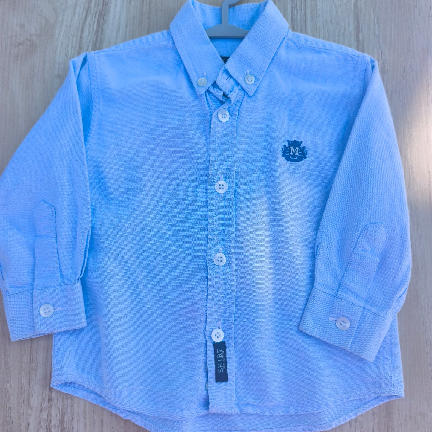Camisa Social Azul-Claro. Metro &go, 9M - 12M